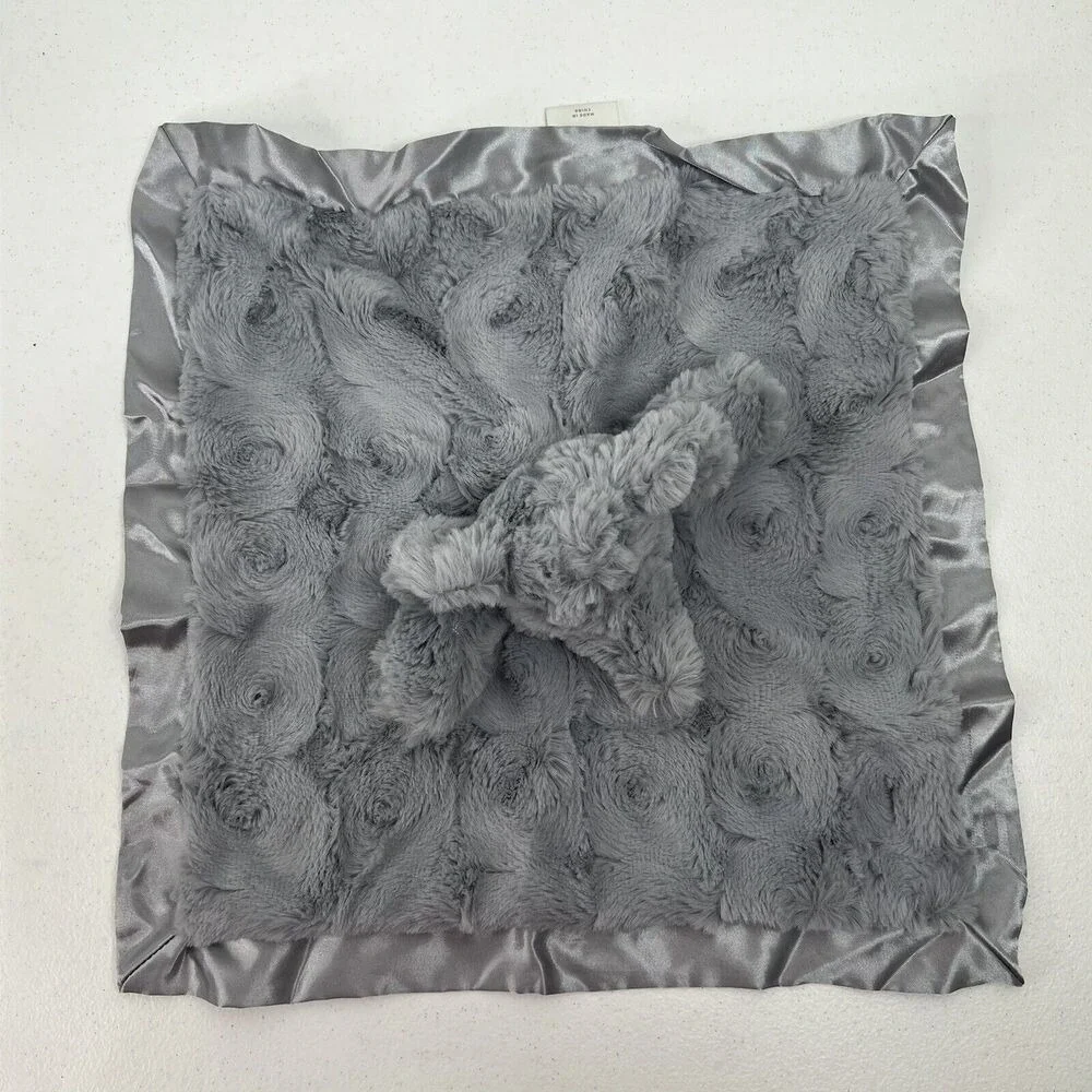 Cloud‎ Island Gray Elephant Lovey Security Blanket Target Satin Trim Plush Soft